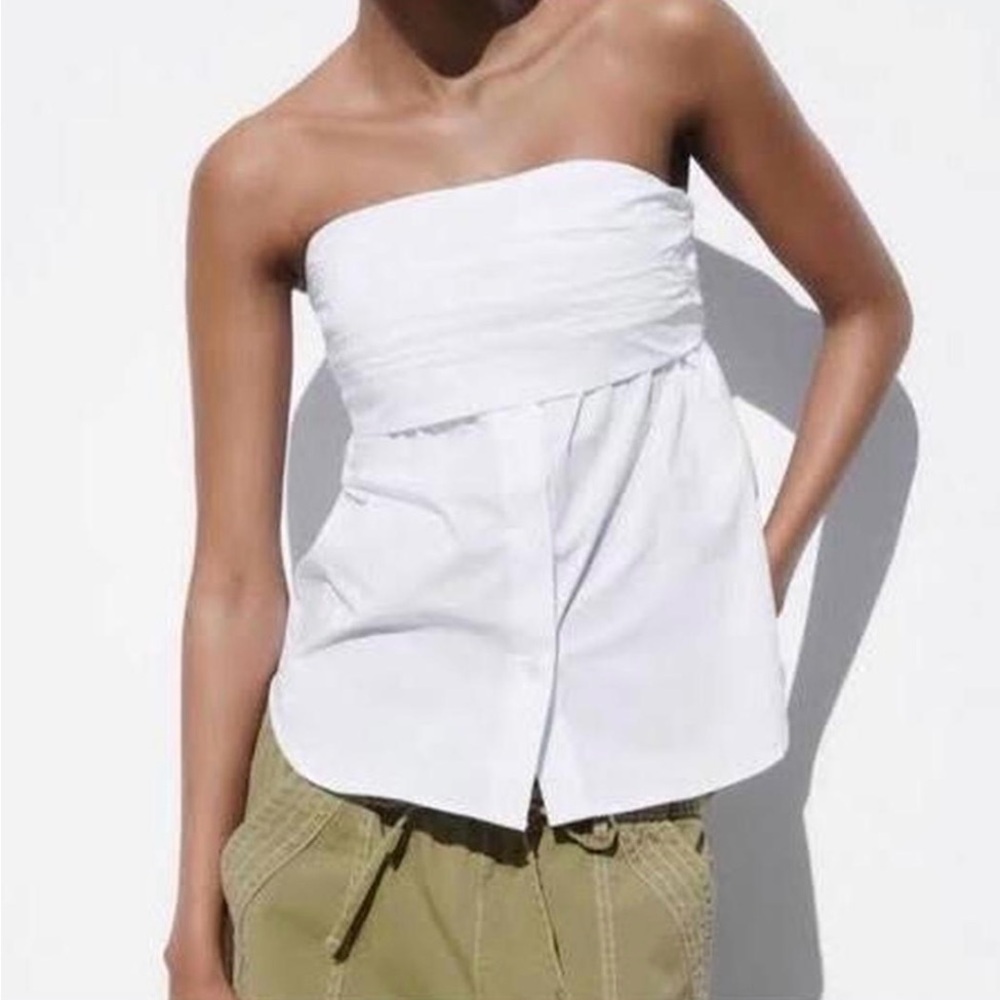 Zara Strapless White top